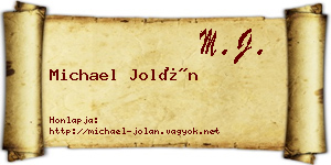 Michael Jolán névjegykártya